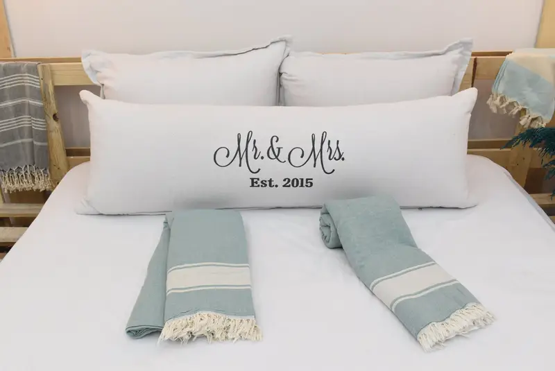 Turkish Bedspread, Woven Blanket, Custom Blanket, Girl Trip Party Favor, 70x60 Cotton Striped Towel, Personalized Gifts, Personalized Wedding Gift - 4