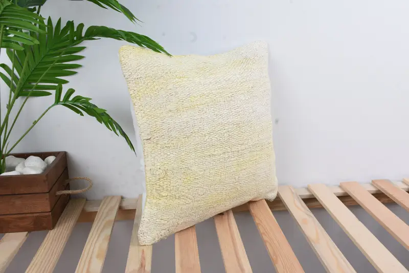 Turkish Pillow, Kilim Pillow Cover, Cushion, 16x16 White Cushion Cover, Bohemian Cushion Pillow Cover, Kilim Pillow, Retro Throw Cushion - 4