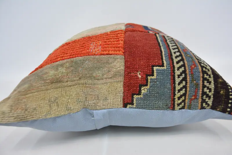 Boho Pillow, 20x28 Orange Pillow, Pillow for Couch, Cushion, Sustainable Pillow Sham, Turkish Kilim Pillow, Ethnic Throw Pillow Sham - 5