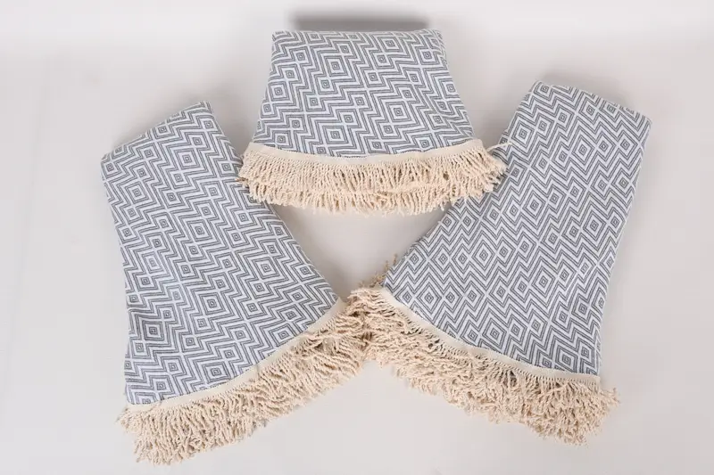 Spa Gift, Personalized Turkish Towel, 64x64 Cotton Round  Diamond Towel, Personalized Gift, Bridesmaid Gift, Holiday Towel, Girls Weekend Favors - 4