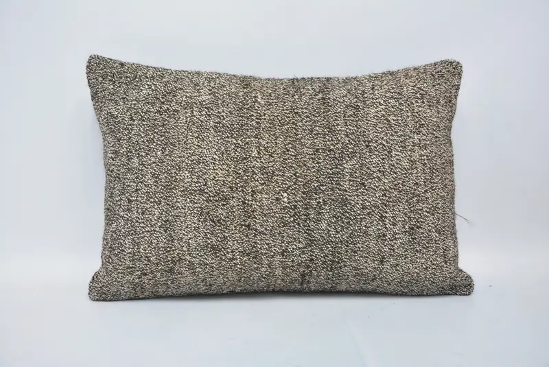 Meditation Pillow, Cushion Cover, 16x24 Brown Pillow Case, Vintage Pillow, Handmade Kilim Cushion, Boho Pillow Sham Cover - 1