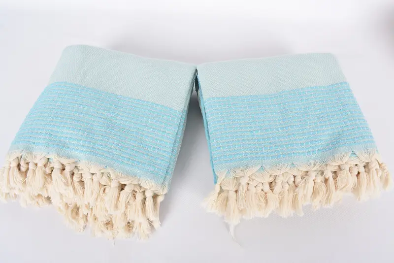 Favor için Düğün, Bachelorette Party Favors, 96x92 Pamuklu Çizgili Havlu, Plaj Düğün Favorisi, Duş Perdesi, Boho Battaniyeleri, Özel Battaniye - 6