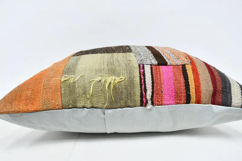 Patio Cushion, 28x28 Brown Pillow Sham, Bohemian Cushion Pillow Sham, Throw Kilim Pillow, Gift Pillow, Interior Designer Pillow, Cushion Cover - 6