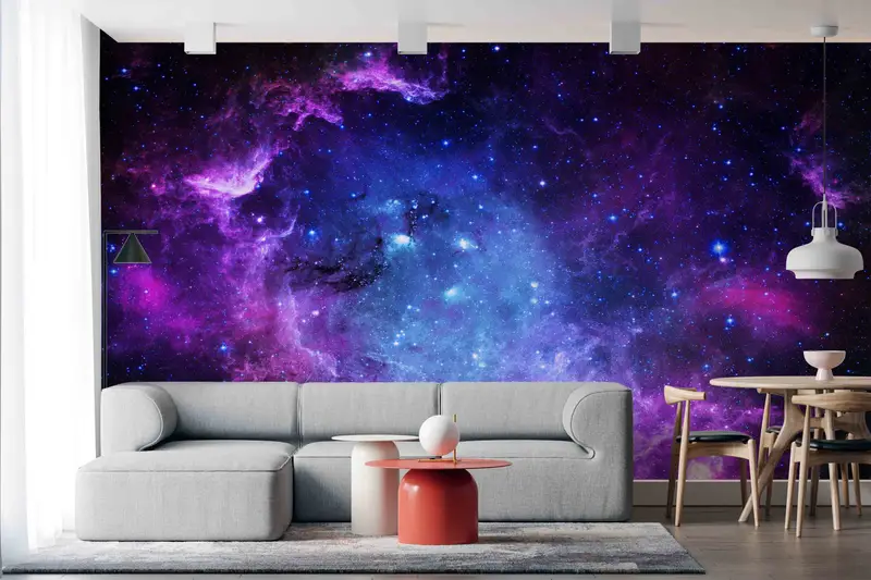 Elegante bedruckte Tapete mit Sternenhimmel: Verwandeln Sie Ihren Raum