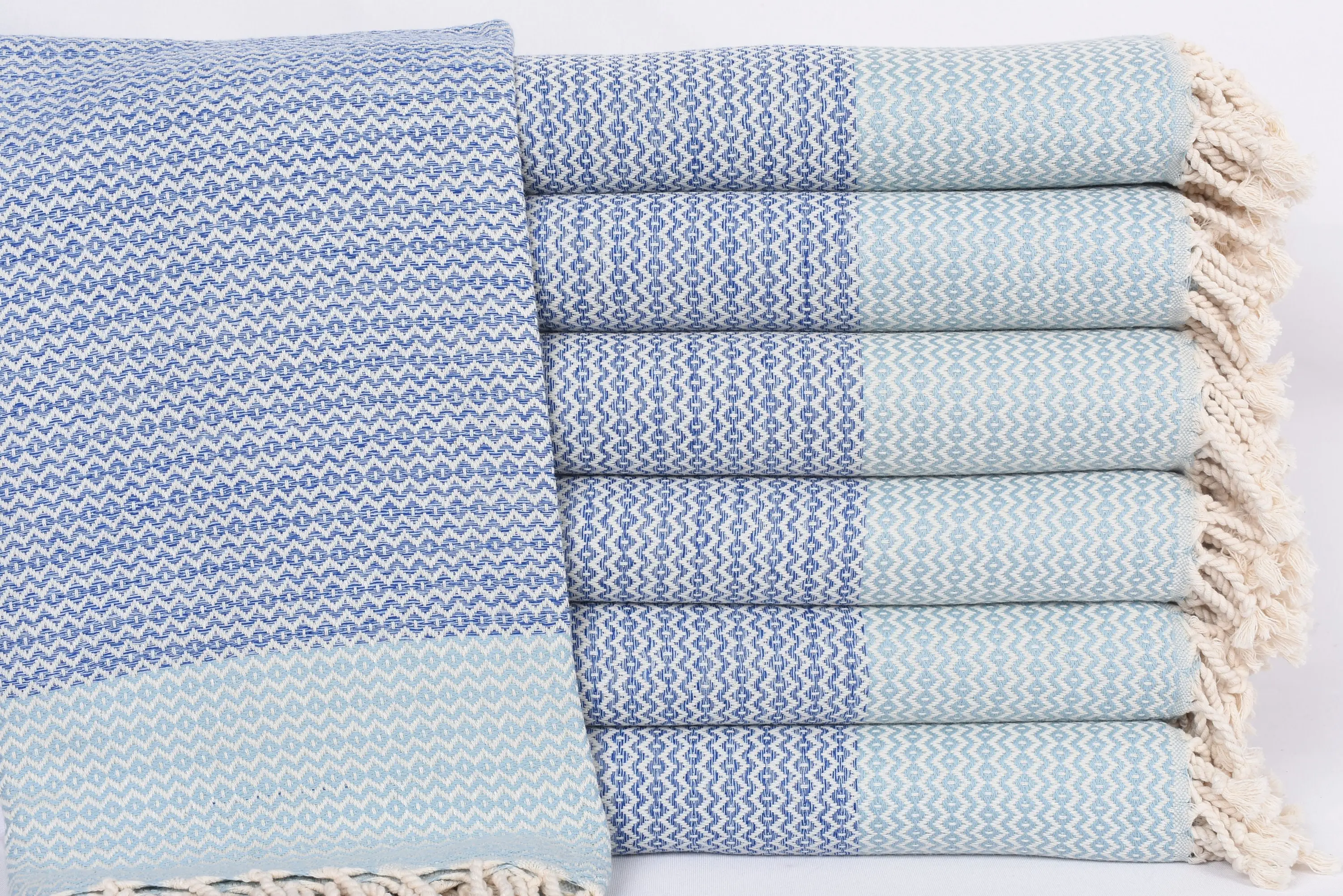 Wedding Gifts Towel, Personalized Sax Blue-Mint Diamond Towel, 70x40 Inches - 1
