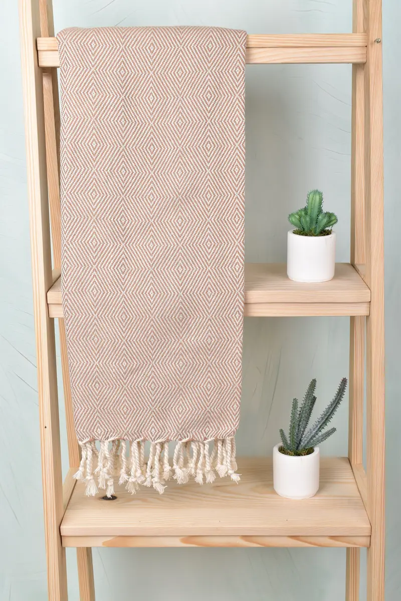 Spa Towel, 74x40 Cotton Diamond Towel, Turkish beach towel, Personalized Gift, Quick-drying cotton Turkish beach towel, Bathroom Towel, Thin towel - 8