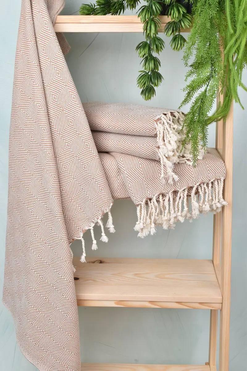 Spa Towel, 74x40 Cotton Diamond Towel, Turkish beach towel, Personalized Gift, Quick-drying cotton Turkish beach towel, Bathroom Towel, Thin towel - 6