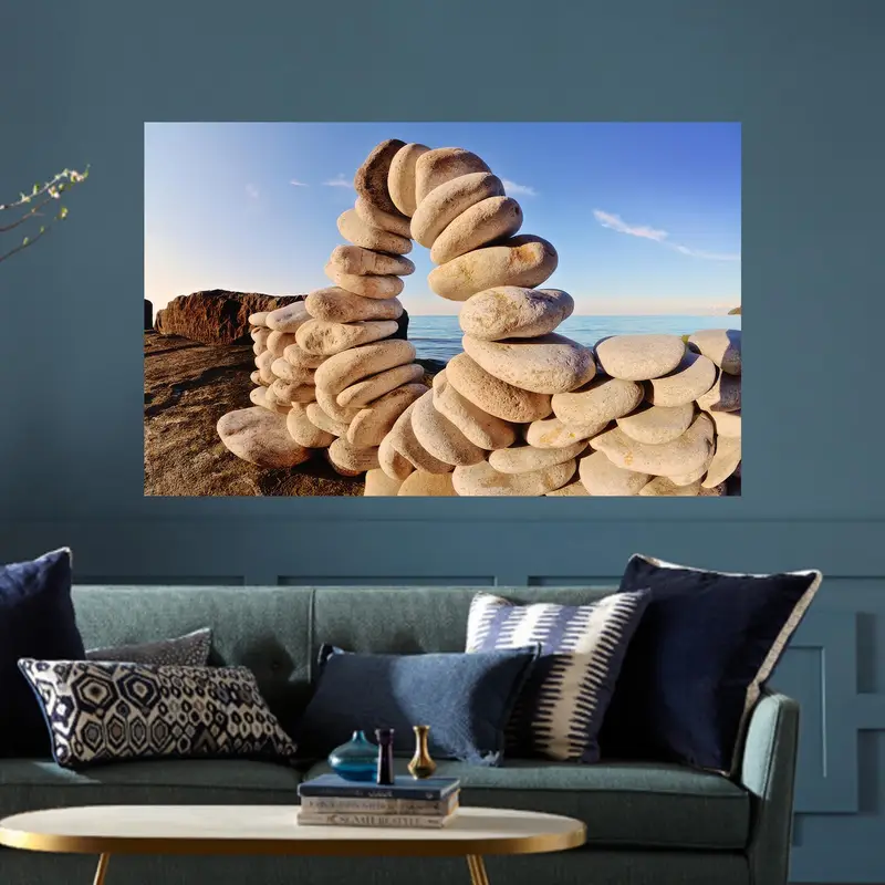 エレガントなプリントガラス: モダンな空間のための海岸沿いのトロピカルなテーマ