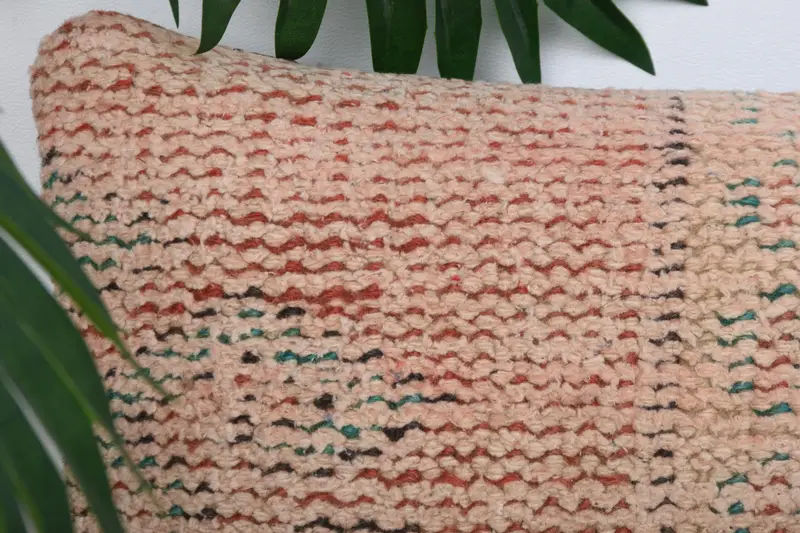Vintage Pillow, Art Deco Pillow, Pillow Cover, Kilim Pillow Cover, Pet Cushion Case, Vintage Kilim Throw Pillow, 8x16 Orange Cushion Case - 2