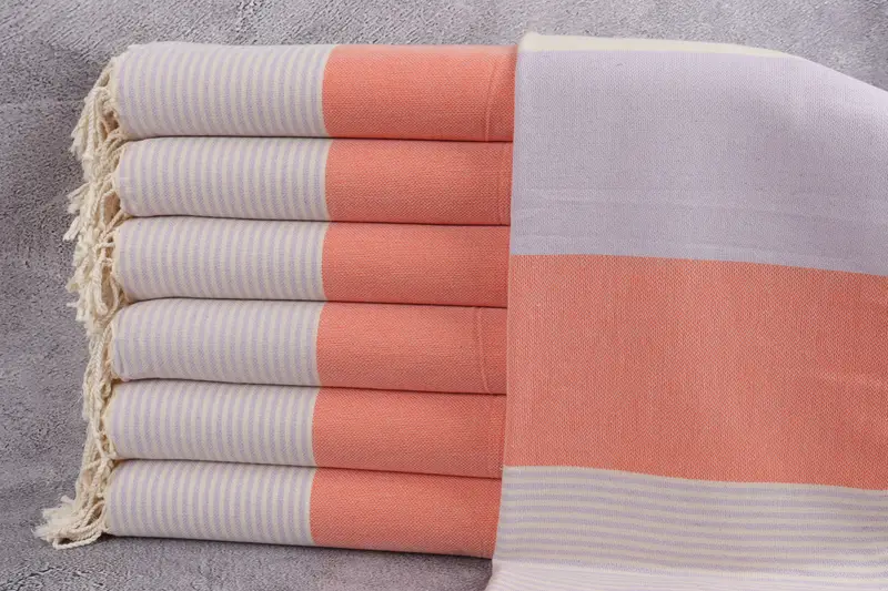 Soft towel, 68x40 Cotton Striped Towel, Travel Towel, Eco-friendly Turkish towel for home and travel, Absorbent towel, Turkish towel, Birthday Gift - 1