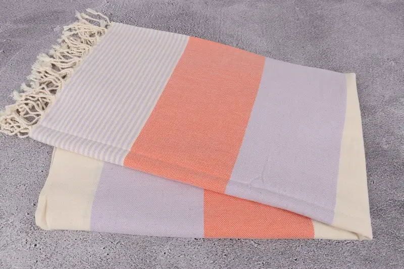 Soft towel, 68x40 Cotton Striped Towel, Travel Towel, Eco-friendly Turkish towel for home and travel, Absorbent towel, Turkish towel, Birthday Gift - 6