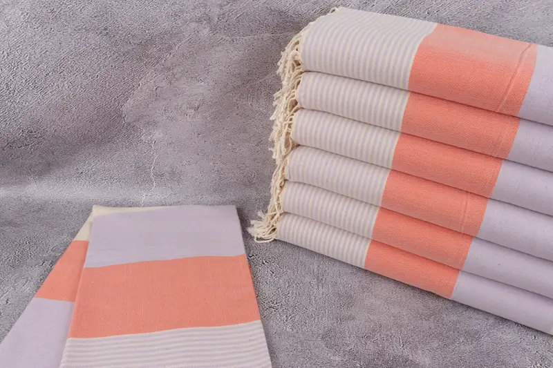 Soft towel, 68x40 Cotton Striped Towel, Travel Towel, Eco-friendly Turkish towel for home and travel, Absorbent towel, Turkish towel, Birthday Gift - 2