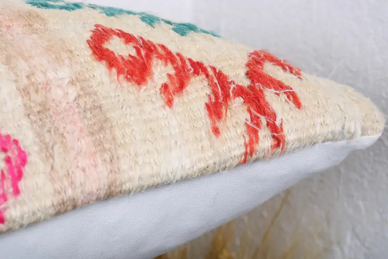 Gift Pillow, Nautical Throw Pillow, Outdoor Cushion Case, Pillow Cover, Kilim Cushion Sham, Turkish Kilim Pillow, 16x48 Pink Cushion - 6