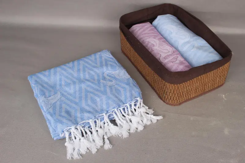 Memorial Gift, Hammam towel, Beach Towel Bulk, Turkish beach towel with fringe, Lightweight Turkish towel, 70x40 Cotton Flamingo Patterned Towel - 5