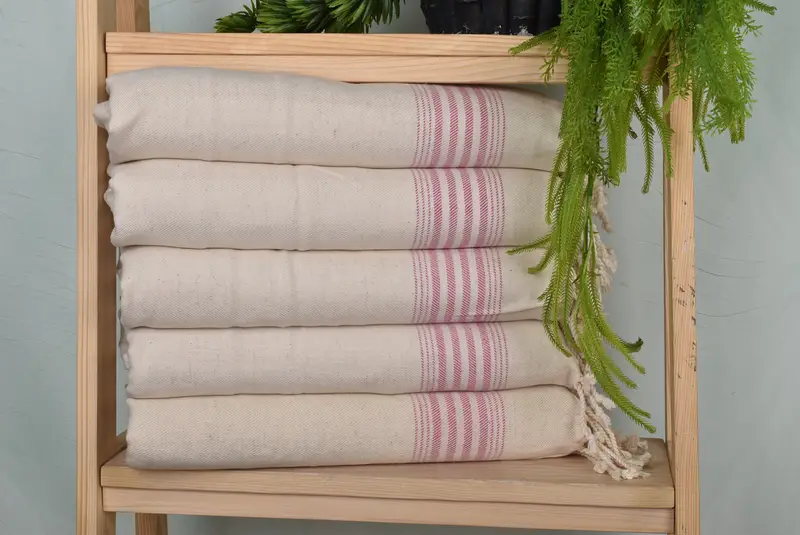 Housewarming Gift, Valentines Day Gift For Him, Monogram Hand Towel, Summer Gift, 36x18 Linen Striped Towel, Turkish Towel Hand Towel, Wedding Gift - 1