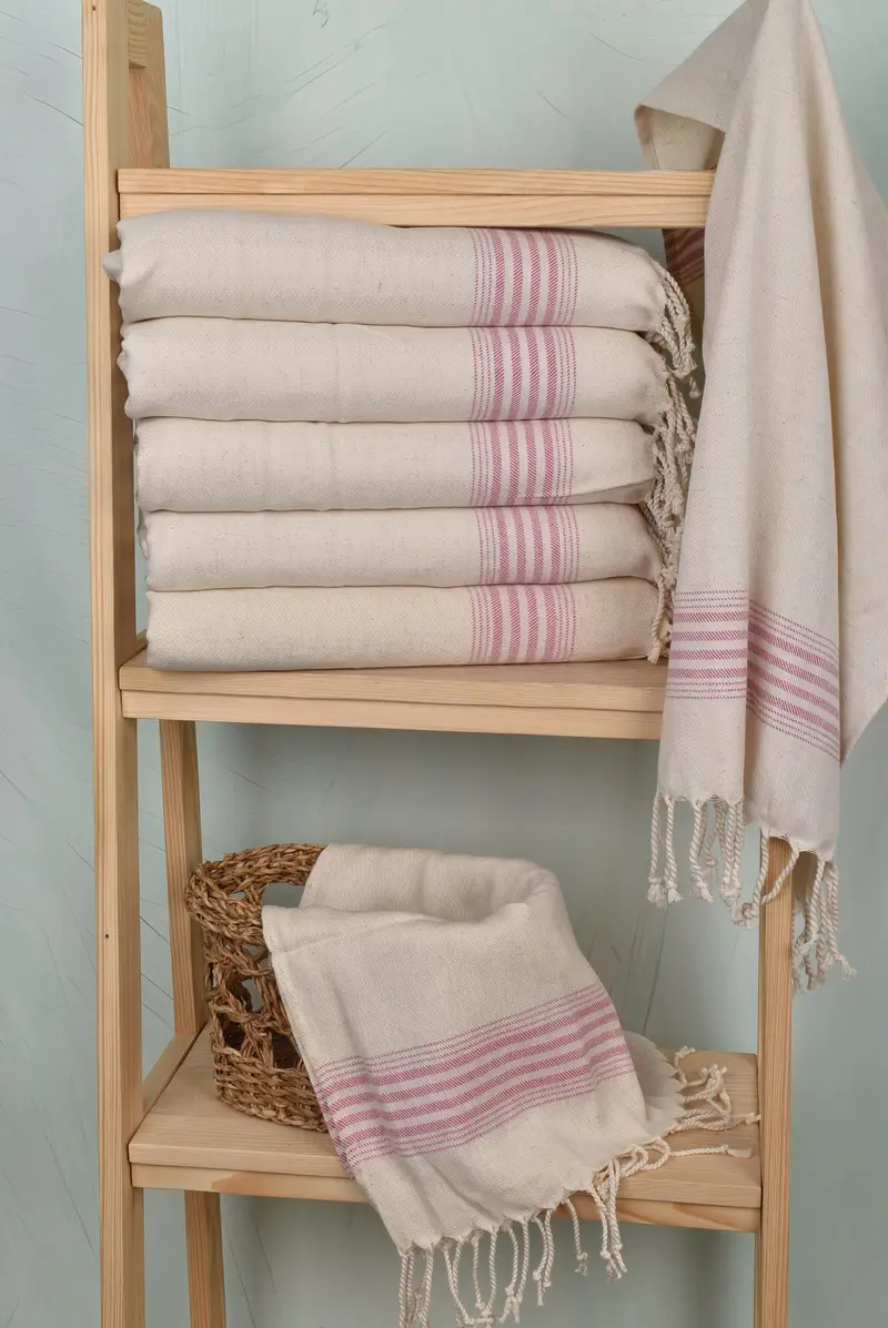 Housewarming Gift, Valentines Day Gift For Him, Monogram Hand Towel, Summer Gift, 36x18 Linen Striped Towel, Turkish Towel Hand Towel, Wedding Gift - 3