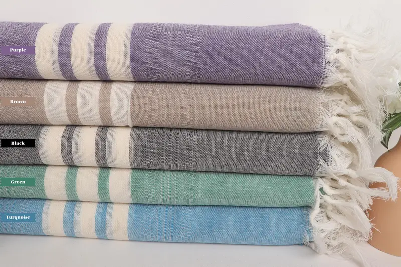 Gift For Mom, 68x40 Cotton Striped Towel, Best Beach Towel, Antibacterial Turkish peshtemal towel, Girl Trip Party Favor, Wedding Gift, Beach towel - 1