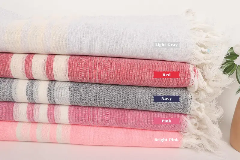 Gift For Mom, 68x40 Cotton Striped Towel, Best Beach Towel, Antibacterial Turkish peshtemal towel, Girl Trip Party Favor, Wedding Gift, Beach towel - 2