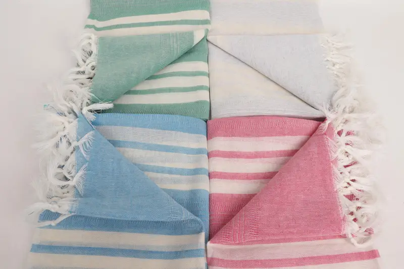 Gift For Mom, 68x40 Cotton Striped Towel, Best Beach Towel, Antibacterial Turkish peshtemal towel, Girl Trip Party Favor, Wedding Gift, Beach towel - 4