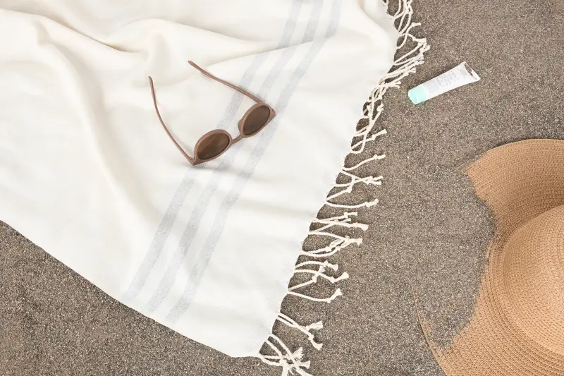 Bachelorette Towel, Hammam towel, Bachelorette Party Gift, Yoga Towel, Bachelorette Party Decorations, Gift For Coworker, 70x40 Cotton Striped Towel - 6