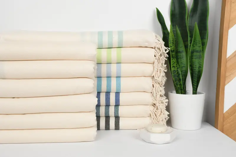 Bachelorette Towel, Hammam towel, Bachelorette Party Gift, Yoga Towel, Bachelorette Party Decorations, Gift For Coworker, 70x40 Cotton Striped Towel - 5