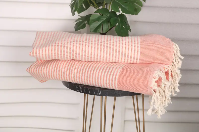 Personalized Kitchen Towel, Bridesmaid Favors, 40x24 Cotton Striped Towel, Best Friend Wedding Gift, Monogram Hand Towel, Personalized Gift - 3