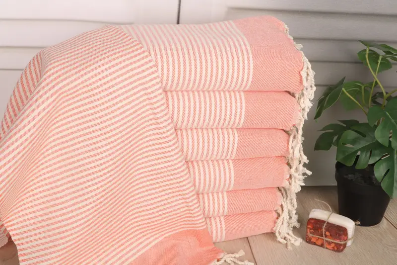 Personalized Kitchen Towel, Bridesmaid Favors, 40x24 Cotton Striped Towel, Best Friend Wedding Gift, Monogram Hand Towel, Personalized Gift - 1