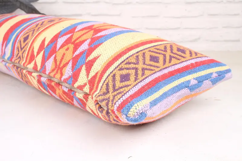 12x36 Red Pillow Cover, Natural Pillow Sham, Throw Kilim Pillow, Accent Throw Cushion Case, Cushion Case, Turkish Pillow, Interior Designer Pillow - 6