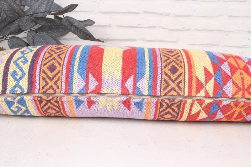 12x36 Red Pillow Cover, Natural Pillow Sham, Throw Kilim Pillow, Accent Throw Cushion Case, Cushion Case, Turkish Pillow, Interior Designer Pillow - 5