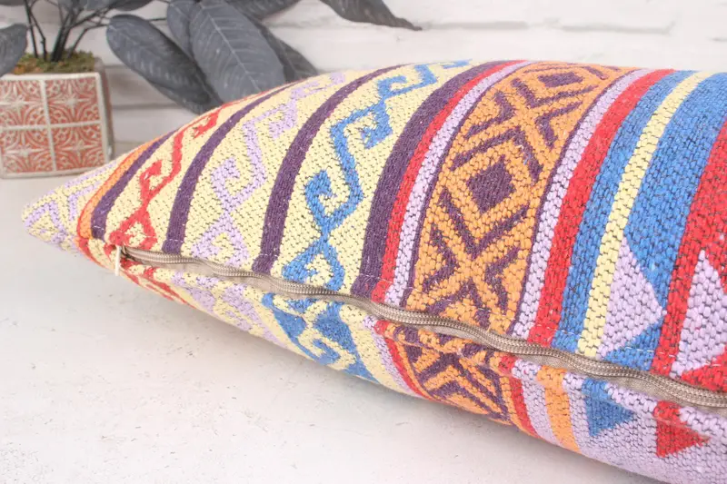 12x36 Red Pillow Cover, Natural Pillow Sham, Throw Kilim Pillow, Accent Throw Cushion Case, Cushion Case, Turkish Pillow, Interior Designer Pillow - 7