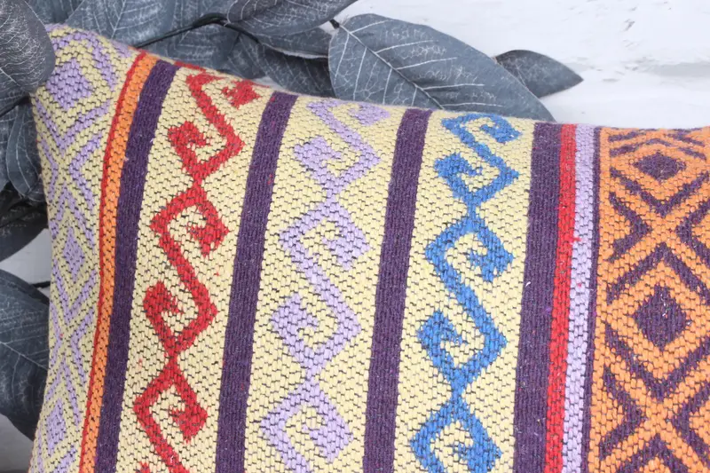 12x36 Red Pillow Cover, Natural Pillow Sham, Throw Kilim Pillow, Accent Throw Cushion Case, Cushion Case, Turkish Pillow, Interior Designer Pillow - 2