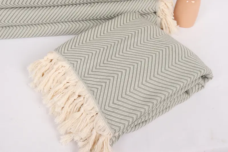 92x80 Cotton Striped Towel, Custom Blanket, Shower Curtain, Employee Gifts, Large Beach Towel Personalized, Personalized Gifts, Boho Throw Blankets - 5