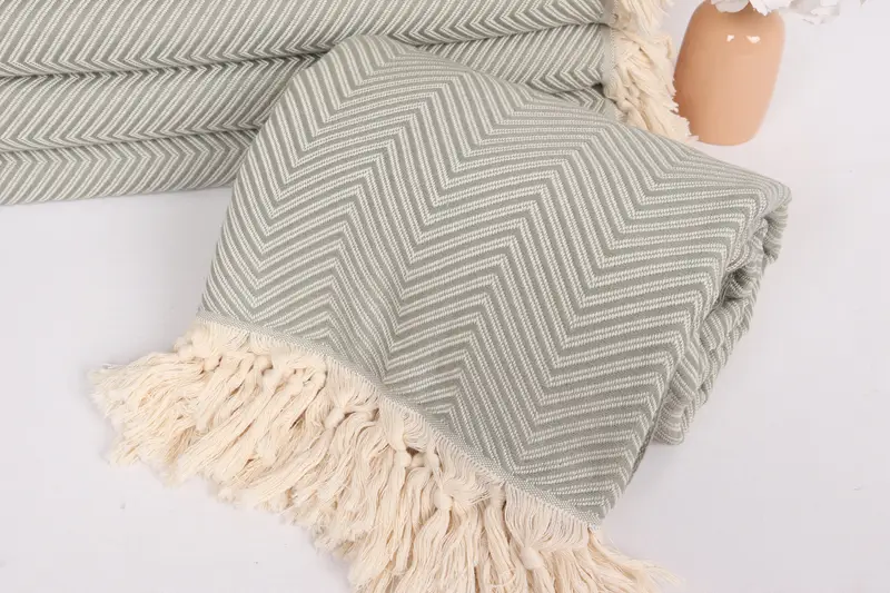 92x80 Cotton Striped Towel, Custom Blanket, Shower Curtain, Employee Gifts, Large Beach Towel Personalized, Personalized Gifts, Boho Throw Blankets - 4