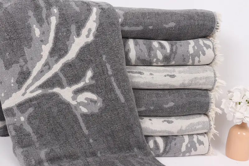 Brautjungferngeschenk, Brautduschengeschenk, Boho -Wurfdecken, 96x80 Baumwollkatze Designtuch, Duschvorhang, türkische Decke, Junggesellenhandtuch Großes Handtuch - 2