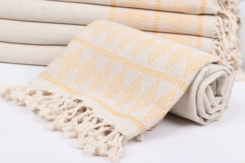 Personalized Towel, Bachelorette Party Decorations, Handwoven Turkish Towel, House Warming Gift, Turkish towel, 70x36 Linen Kilim Design Towel - 4