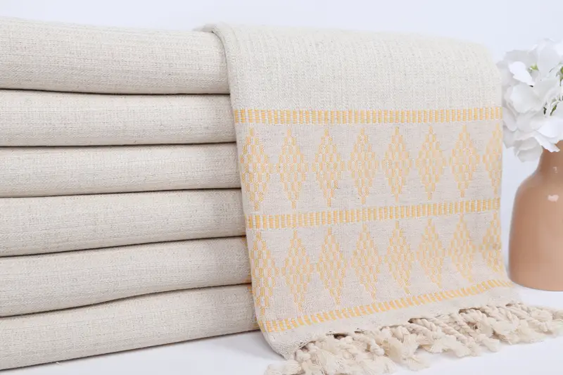 Personalized Towel, Bachelorette Party Decorations, Handwoven Turkish Towel, House Warming Gift, Turkish towel, 70x36 Linen Kilim Design Towel - 2