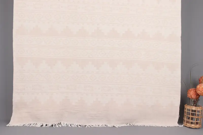 Personalized Beach Towel Beige Aztec Pattern, 36x71 Inches