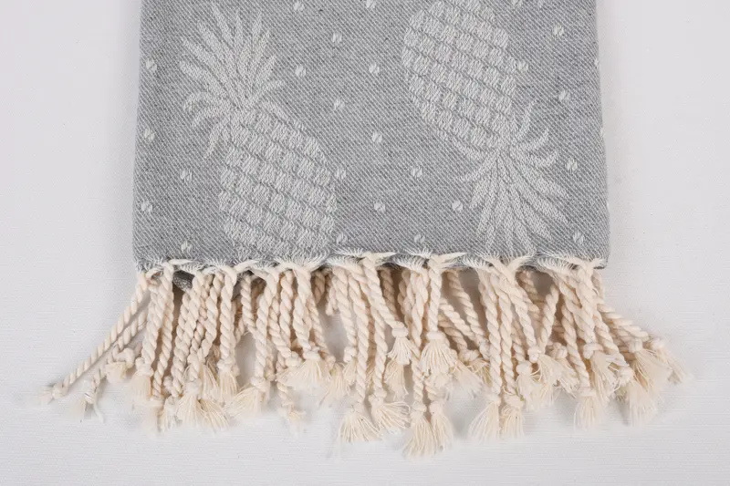 Bridal Party Gifts, Authentic Turkish hammam peshtemal, Turkish hand towel, Gifts For Him, Best Beach Towel, 80x40 Cotton Pineapple Design Towel - 4