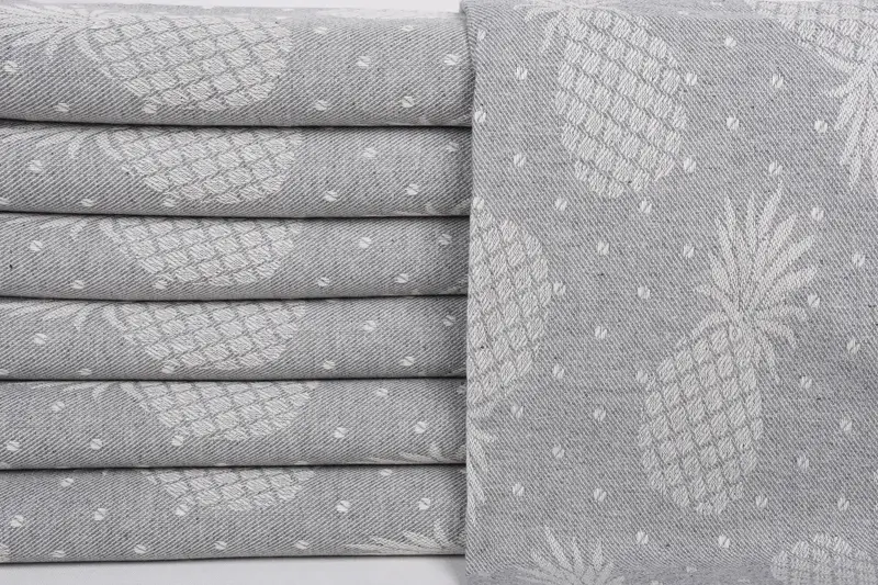Bridal Party Gifts, Authentic Turkish hammam peshtemal, Turkish hand towel, Gifts For Him, Best Beach Towel, 80x40 Cotton Pineapple Design Towel - 2