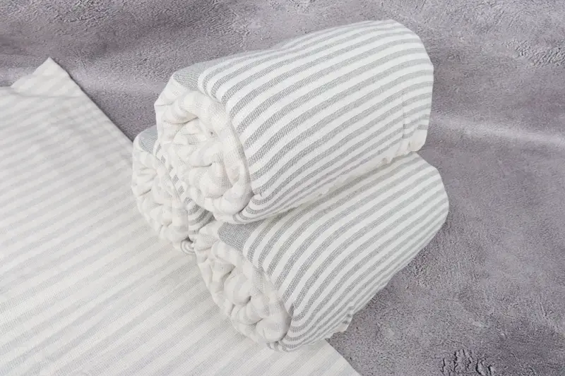 Personalized Turkish Towel, Bachelorette Party Gift, Family Gift Basket, Bathroom Towel, 68x40 Cotton Striped Terry Towel, Personalized Gift - 7