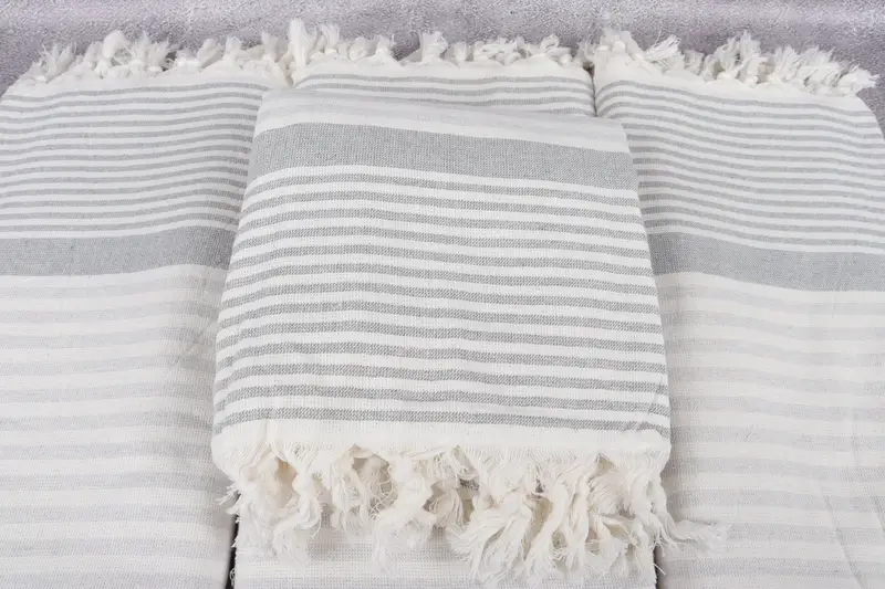 Personalized Turkish Towel, Bachelorette Party Gift, Family Gift Basket, Bathroom Towel, 68x40 Cotton Striped Terry Towel, Personalized Gift - 4