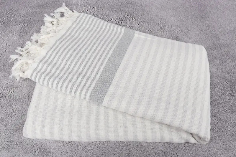 Personalized Turkish Towel, Bachelorette Party Gift, Family Gift Basket, Bathroom Towel, 68x40 Cotton Striped Terry Towel, Personalized Gift - 6