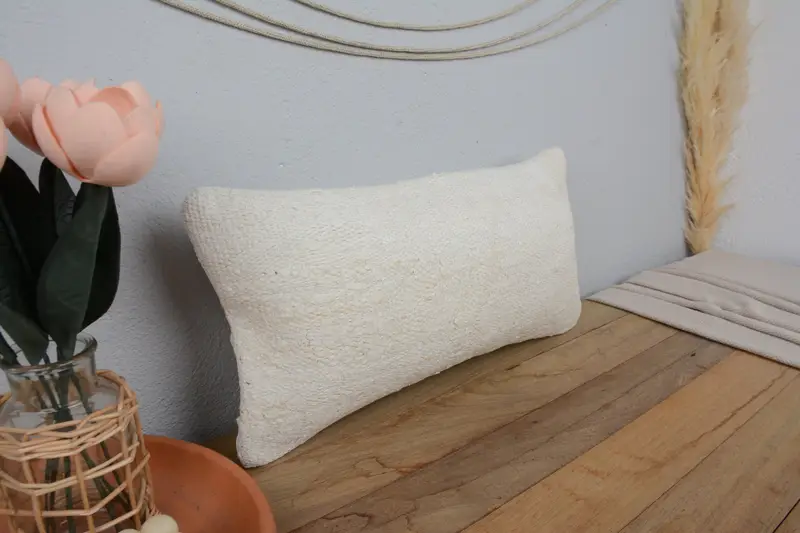 Handgefertigtes Southwestern-Leinen-Wurfkissen, Vintage-gesticktes Kissen