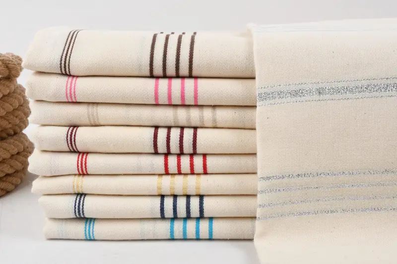 70x40 Cotton Striped Towel, Bath towel, Thin towel, Custom Wedding Towel, Personalized Wedding Gift For Couple, Summer Towel, Turkish Towel Beach - 1