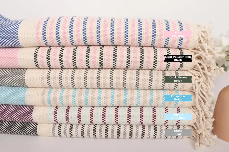 Gift For Her, Bridesmaid Favors, Bachelorette Party Gifts, Sand-resistant towel, Personalized Gift, Pool Towels, 70x40 Cotton Geometric Towel - 2