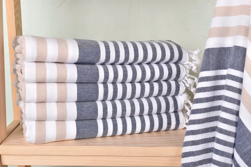 Wedding Towel, 68x36 Cotton Striped Towel, Personalized Gift, Girls Weekend Getaways Gifts, Bachelor Party Gifts, Sand-resistant towel, Gift For Him - 1