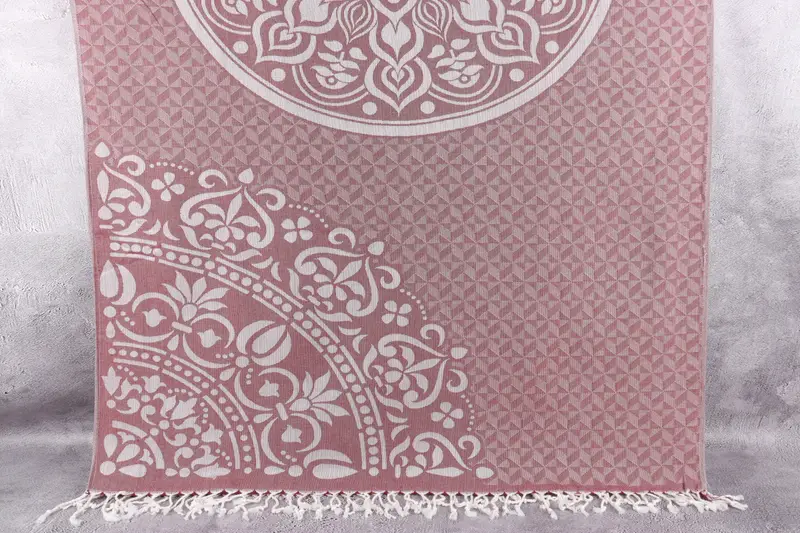Gift Towel, Fouta towel, Best Friend Gift, Bridal Shower Favors, Bachelor Party Favors, Summer Gift Ideas, 70x40 Cotton Round Design Towel - 1