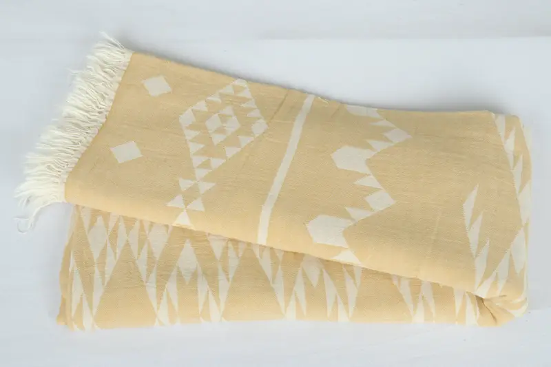 Wedding Gift For Bride, Woven Throw Blanket, Family Gift Basket, 70x60 Cotton Geometric Towel, Spooky Bachelorette Party, Tablecloth, Custom Blanket - 6