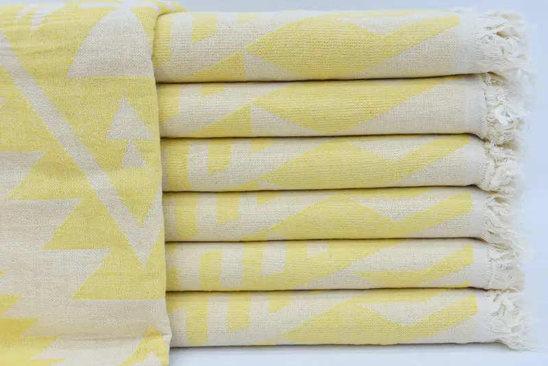 Bridal Shower Gift, Sand-free towel, 76x40 Cotton Geometric Towel, Personalized Wedding Gift For Couple, Handmade Turkish hammam towel, Custom Towel - 2