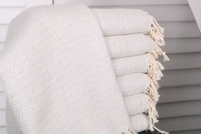 Cotton Towel Light Gray, 40x71 Inches, Personalized Beach Towel